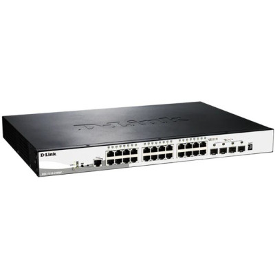 D-Link DGS-1510-28XMP 28-Port Gigabit L2/3 Managed PoE+ Switch, 4 10GbE SFP+ slots, supports stacking